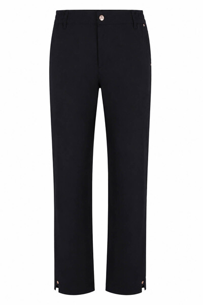 double Basic Black Women's Fabric Trousers X-281