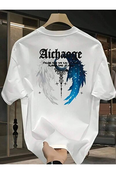 29CUN Men'S 100% Cotton Graphic Print T-Shirt- White Short Sleeve Round Neck ...
