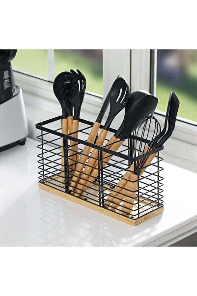 Arabest Kitchen Utensil Holder,Large Capacity,3 Compartments,Rustproof Steel,...