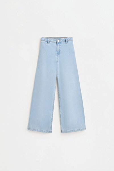 LEFTIES Marine geniş paça jean