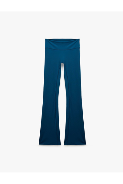 Koton High Waist Slim Fit Sporty Spanish Leggings with Stitching Detail
