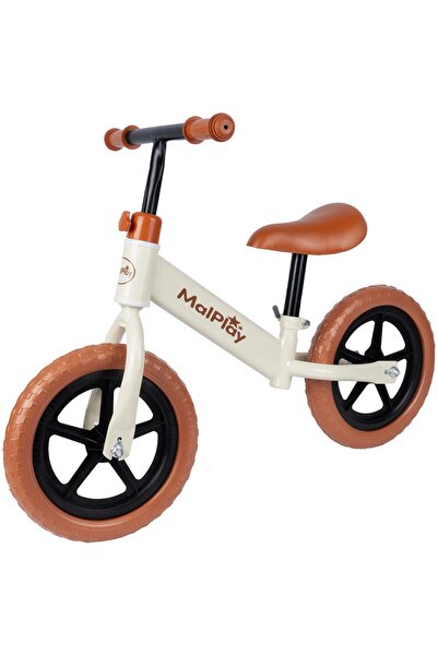 MalPlay Bicicletă fără pedale pentru copii 12 " crem