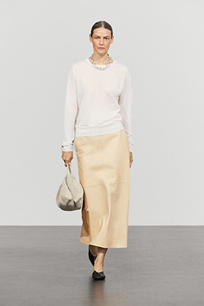 Massimo Dutti %100 yün bisiklet yaka triko kazak