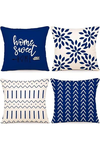 Aputue Throw Pillow Cover, 45 x 45 cm Decorative Case with Soft Linen Fabric,...