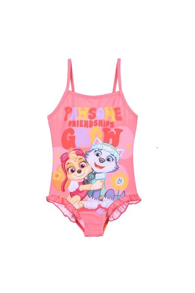 Sun City Fashion Group Ολόσωμο μαγιό κορίτσι "Pawsome friendship" κοραλί