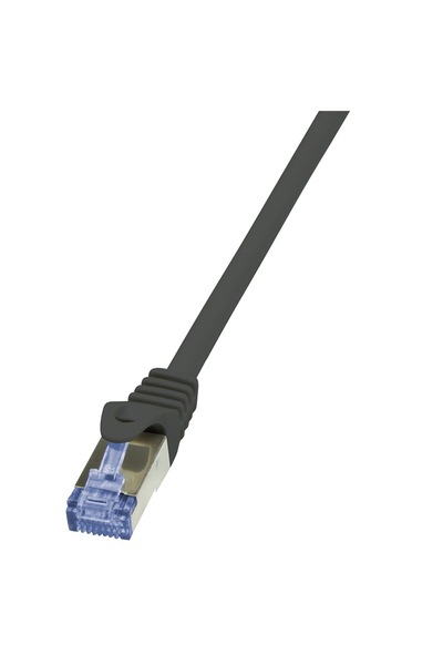 LogiLink PATCH CORD S/FTP Cat6a, LSZH, cupru, 2 m, negru, AWG26, dublu ecrana...