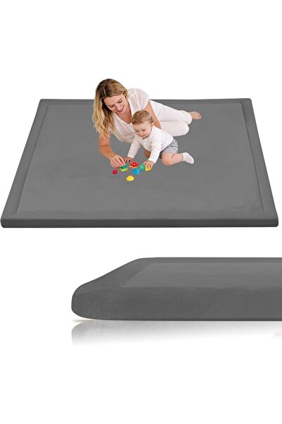 GENERAL 3CM Thick Coral Velvet Baby Play Mat 80 x 150 cm Brown Baby Crawling ...