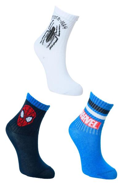 Sun City Fashion Group Σετ 3 ζευγάρια κάλτσες αγόρι "SpiderMan" μπλε