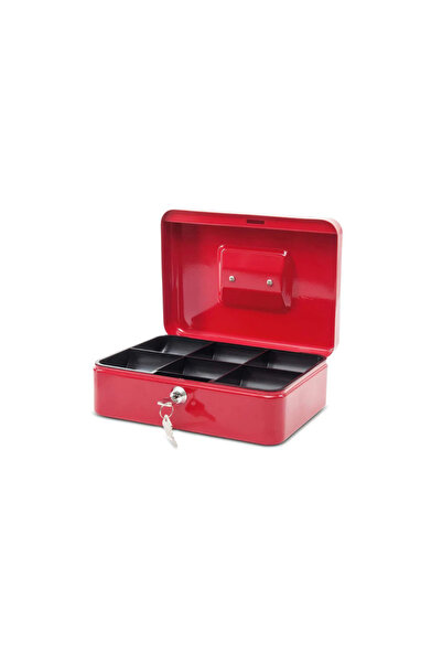 MAUL Metal Money Box, 250 X 190 X 90 Mm, - Red, Red