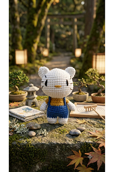 arte hobby Amigurami hello kiti anahtarlık