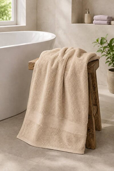 Ucarehome Bath Series Beige Color Premium Soft Tight Weave Bath-Body Towel (7...