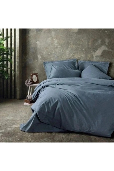 OEM Double bed linen set ranforce, 100% cotton, anthracite grey