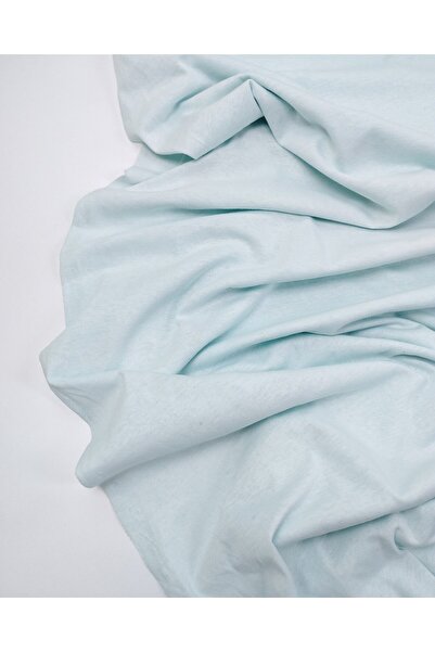 Kumaş Parça Uçuk Mint Green Single Jersey Combed Cotton Fabric Thin Soft T-Sh...