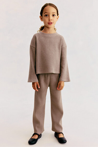 H&M 2 Parçalı Pamuklu ve Petek Dokulu Set