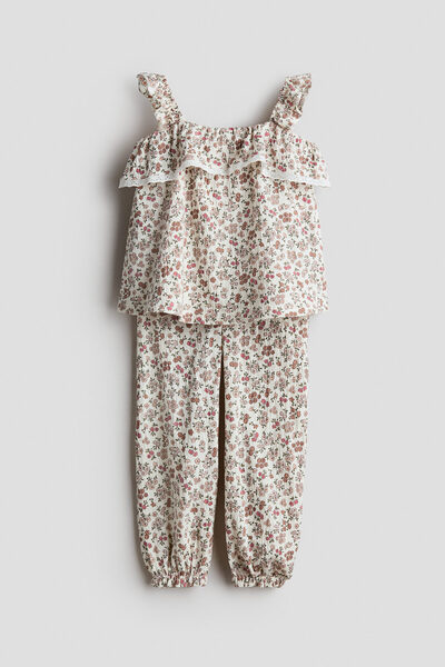 H&M 2 Parçalı Pamuklu Krinkle Set