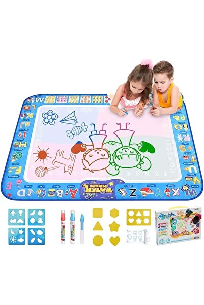 JOYZZZ Water Doodle Mat, Extra Large 40x32 Inch Magic Drawing Pad, 5 Refillab...