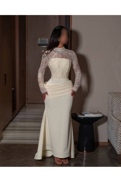 SKY dresses فستان كورسيه على كلفه تطريز