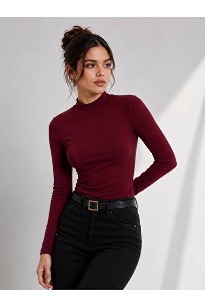 POLYMOOD Women's 95% Cotton Half Turtleneck Sweat-Proof Breathable Long Sleev...