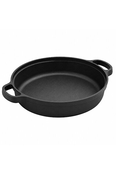 Globalport Retail Tigaie din Fonta 35 cm, cu 2 Manere, 6.5 cm Inaltime, Volum...