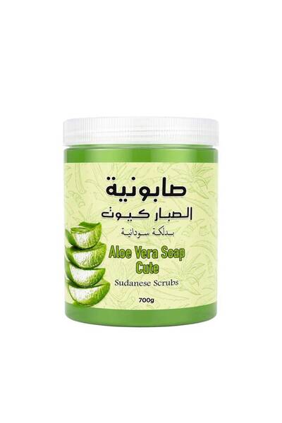1000oshbah صابون الألوفيرا اللطيف (700 جرام) - معجون الألوفيرا المهدئ ومقشر ا...