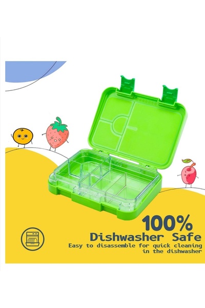 Snack Attack lunch box for kids 4/6 convertible compartments BPA free & Leakproof