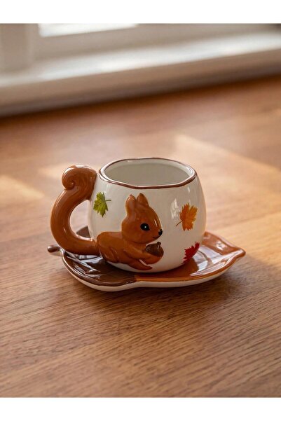 LC Waikiki Mixed Squirrel Figured Ceramic Coffee Cup Set 140 ml (W6)