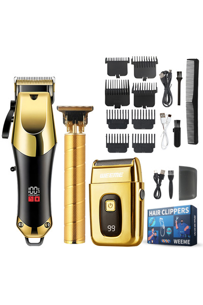 Choice1 coordinates USB Rechargeable Hair Clippers for Men, Three-piece Set w...