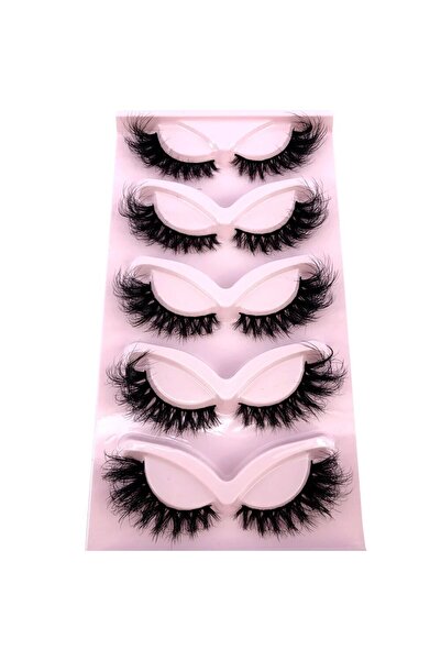 Choice1 5pairs Ru-3 5 Pairs Cat/Fox Eyelashes Faux Mink Eyelashes Winged End ...