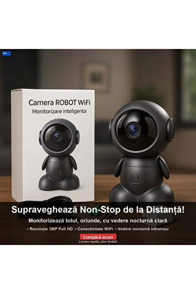 OEM ROBOT камера WiFi, микрофон, нощно виждане, детектор на движение (BG-V08)