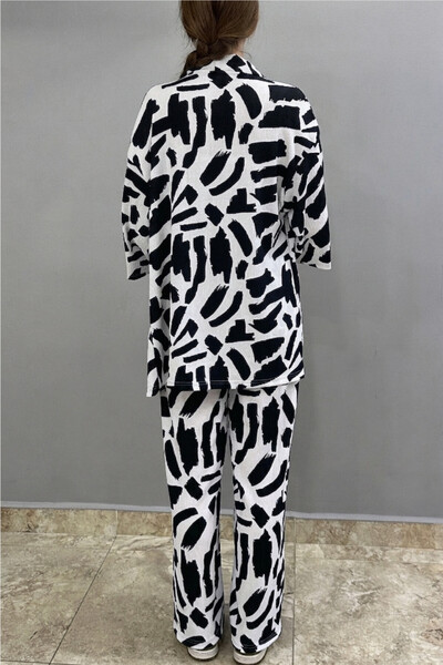 Tam Moda Palazzo Trousers - Kimono Set Patterned