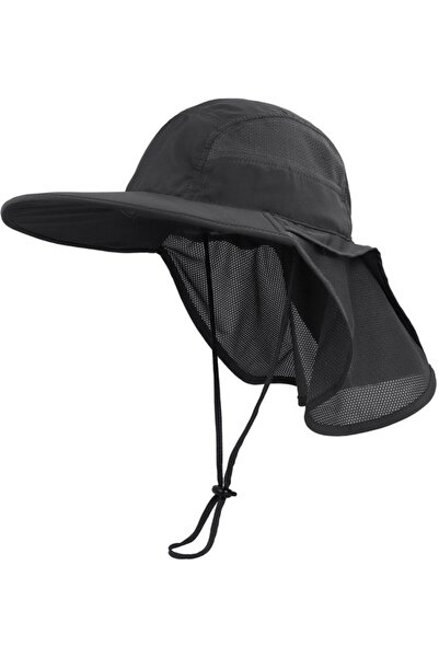 STARSTAR Sun hat with neck protection UPF50+ dark blue.