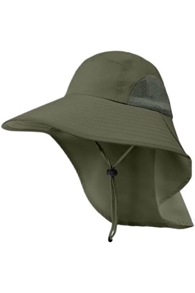 STARSTAR Sun hat UPF50+ mesh bucket 55-60cm 12cm brim foldable fishing.