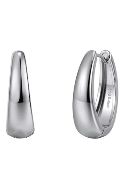 UNA VIDA Cercei Elements Silver din oțel inoxidabil 316L, placați cu aur de 18K.