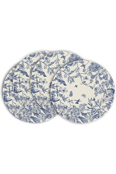 Morvena Picks Un set de patru suporturi rotunde pentru farfurii, de 14 inch, ...