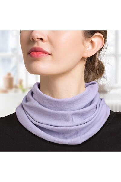 STARSTAR Women's wool headscarf light purple 32x19cm double-layer warm.