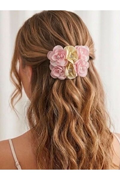 MA REINE Flowered 2-Piece Alligator Clip with Crocodile Clasp (Bc-1307)