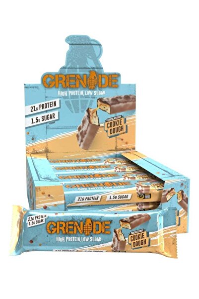 Grenade High Protein, Low Sugar Bar Chocolate Chip Cookie Dough 60 g Pack of 12