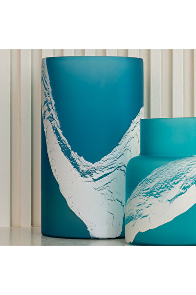 Generic Handcrafted Glacier Blue Vase - 18 cm x 30 cm