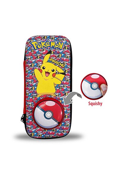 Zâna Casei Pix 3D Pokemon Roșu cu Pokeball Squishy 25x11x3.5cm