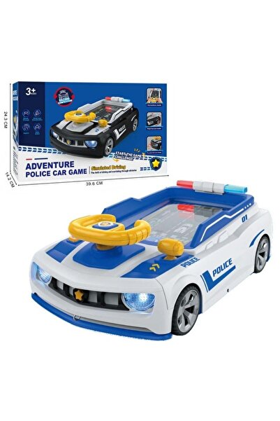 REZZOSS Police Car Theme Toy for Kids Simulation Steering Wheel Game – Electr...