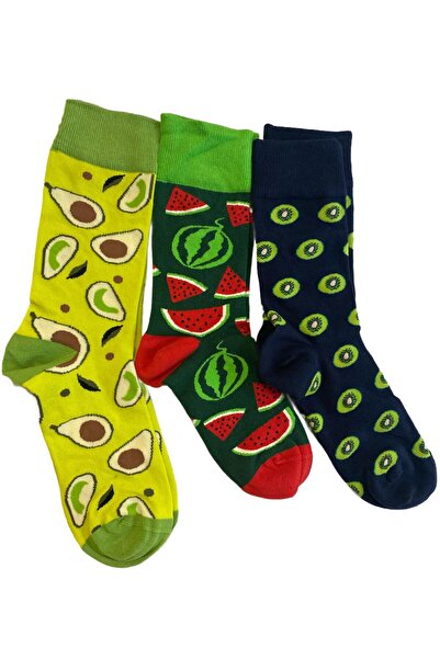 TMR Quality Comfortable Breathable Fruit-Patterned Unisex 3-Piece Socks (Size...