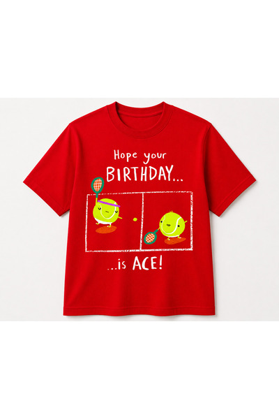 VODEXA Unisex Oversize Tennis Printed T-Shirt 100% Cotton Tennis Themed Comfo...