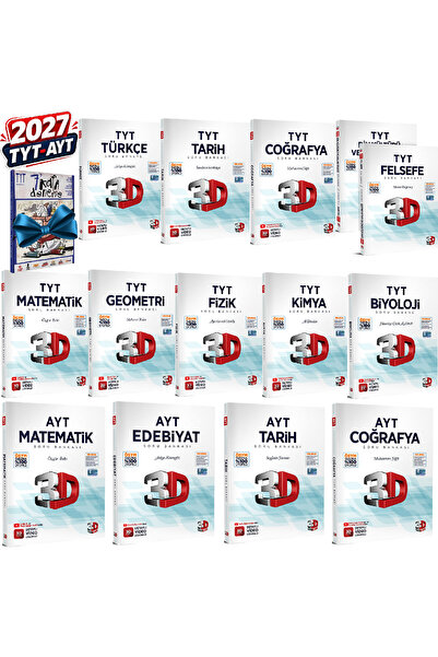 3D Yayınları 2027 TYT Tüm Dersler-AYT EŞİT AĞIRLIK Dersleri Detaylı Video Çöz...