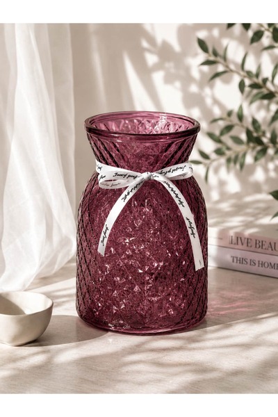 BUCOLIC Vază decorativă din sticlă cu diamante
