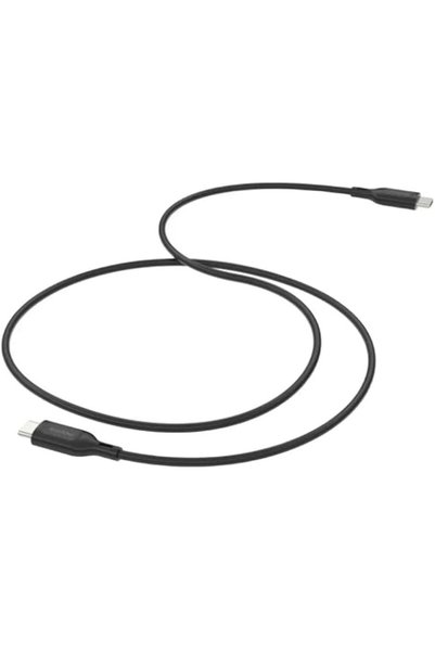 Mophie ZAGG Essentials USB-C to USB-C Cable (1M) – Fast Charging, Durable & Tangle-Free, High-Speed Data Transfer – Black