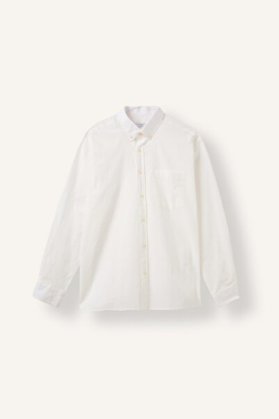 DeFacto Regular Fit Buttoned Collar Pocket Cotton Long Sleeve Shirt H4773Ax26Au
