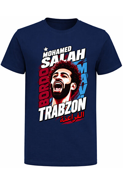 Efendioğlu Design Bordo plava pamučna majica sa printom Trabzon M.Salah