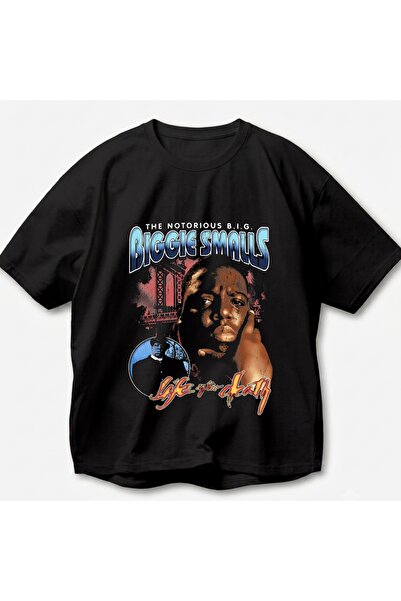 SVART WEAR Biggie Smalls Printed Vintage Y2K Retro Unisex Oversize 100% Cotto...