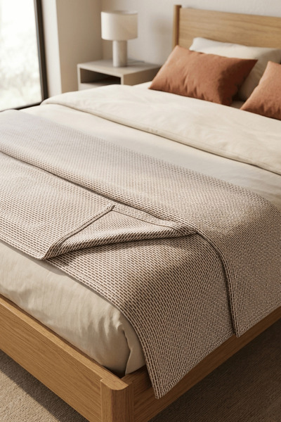 Menderes Home Cotton Collection Dash Single Pique Brown 160X230 cm