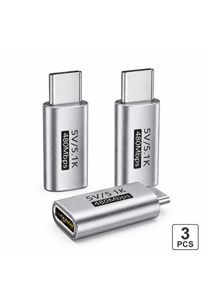 Choice1 5.1K 5V Adapter 3pcs 5.1K Resistor USB C Male to Female Adapter 5V Ty...